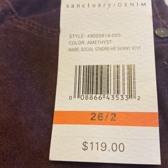 Sanctuary Denim Social Standard Skinny Jeans in Amethyst Women’s Size 2 NEW - Picture 15 of 15